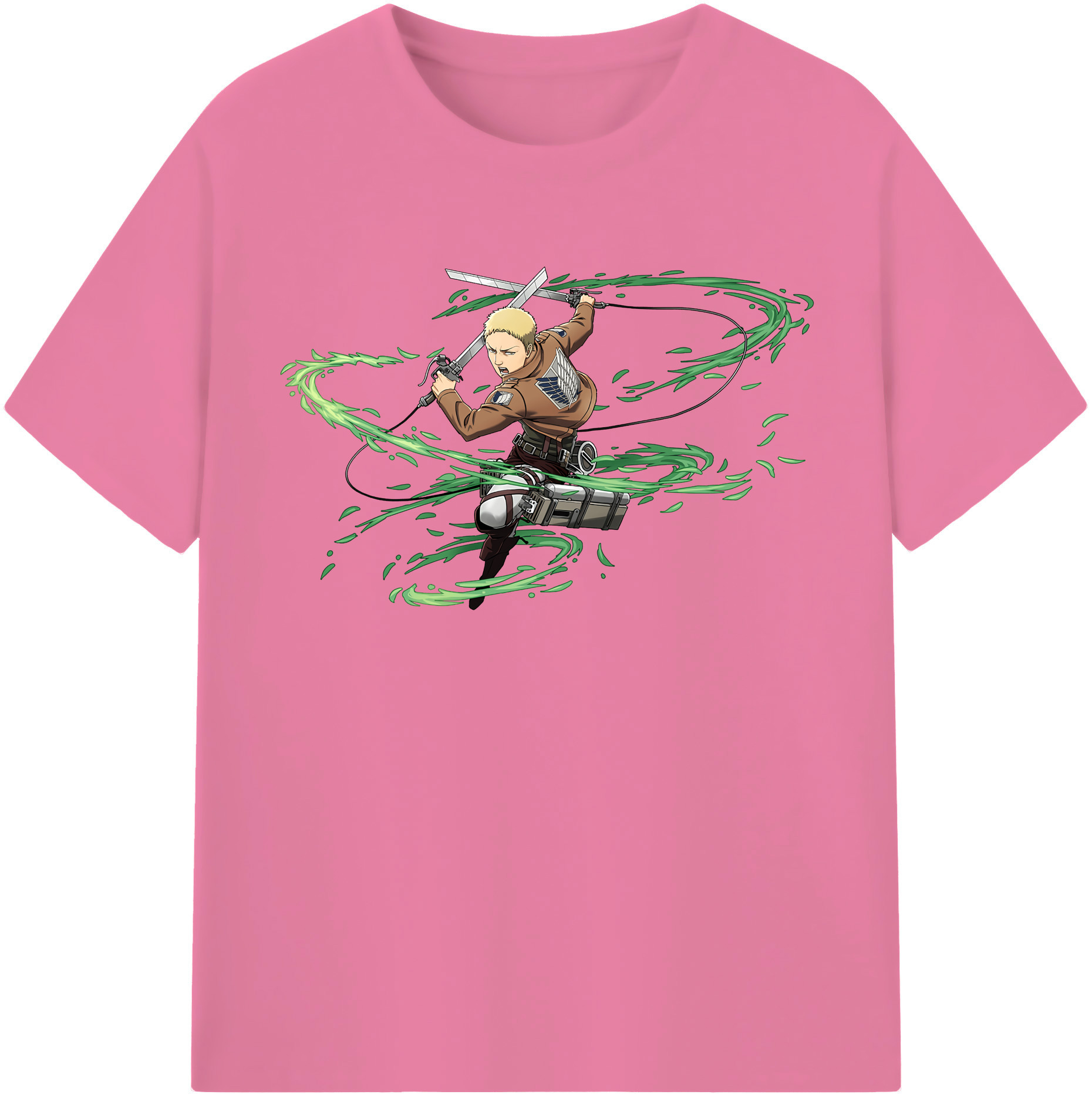 （画像用） 進撃の巨人 ライナー・ブラウン Attack on Titan Reiner Braun 綿100％半袖Tシャツ（フロントプリント）